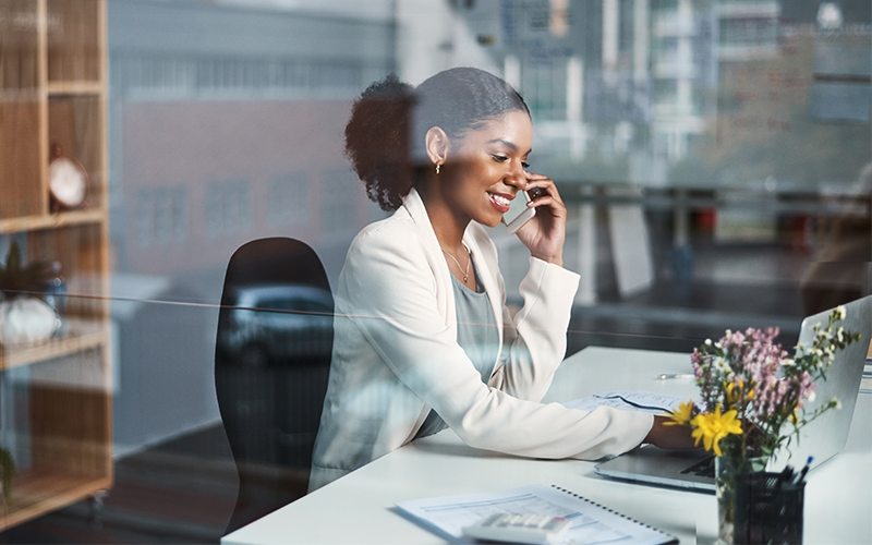 Business Woman on the Phone